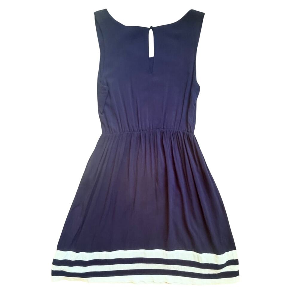 41Hawthorn Women’s S Sleeveless A-Line Dress Blue White Stitch Fix Coastal Chic